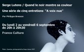 Serge Lutens à l'antenne !