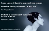 Serge Lutens à l'antenne !